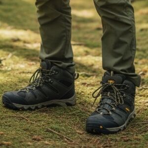 Keen Men's Dark Gray and Yellow Athletic Shoes